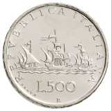 Rara 500 lire d'argento